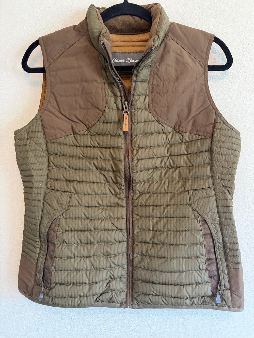 Eddie Bauer Women’s Sport Shop Field Down Vest Moss Army Green Size M READ